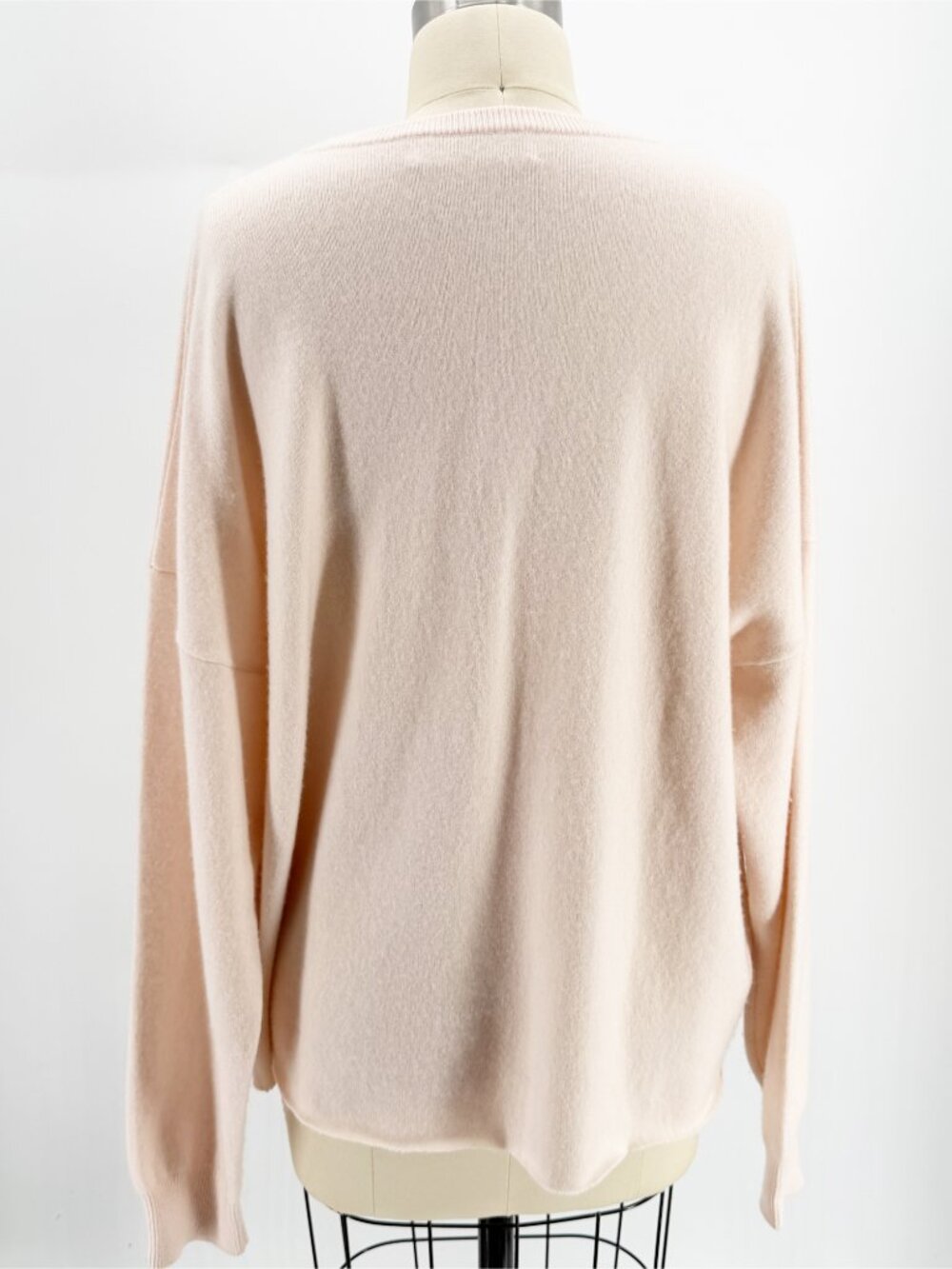 extreme cashmere x n°457 jack PALE PINK V-NECK SWEATER L - Picture 5 of 10